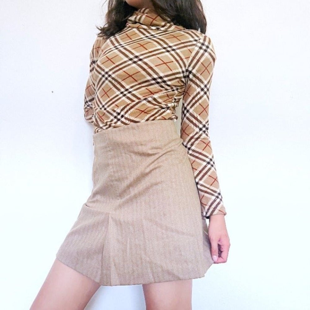 Plaid Turtleneck Sweaters